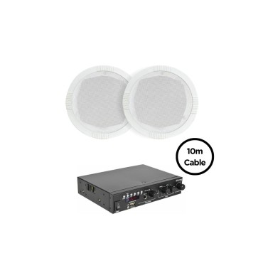 Adastra 2*RC5+A200 Πακέτο Background Music με Ενισχυτή και 2 Ηχεία Οροφής (Σετ)