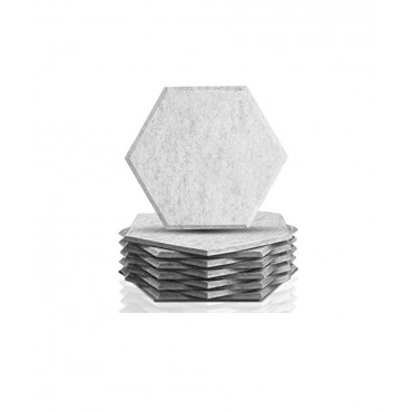 Audiodesigner PET Hexagon Grey Ηχοαπορροφητικά Πάνελ 20 cm με Βενζινόκολλα (Σετ)