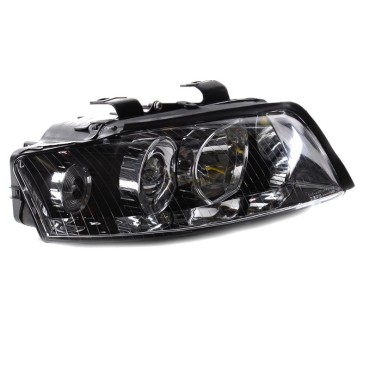 Φανάρια εμπρός για Audi A4 B6 (2001-2004) - μαύρα , χωρίς λάμπες (Η1) - σετ 2τμχ.