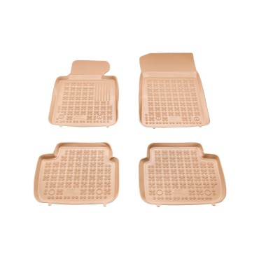Λαστιχένια πατάκια Rezaw Plast BMW σειρά 3 E46 (1998-2005) / E90 / E91(2004-2013) - τύπου σκαφάκι - μπεζ - 4τμχ.