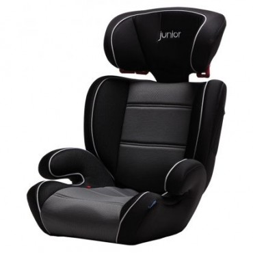 Παιδικό κάθισμα αυτοκινήτου Junior - Basic - μαύρο χρώμα με άσπρες ραφές