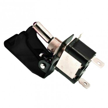 Διακόπτης Αεροπορικού Τύπου Μονός 12 / 24 Volt Φωτιζόμενος Μαύρος