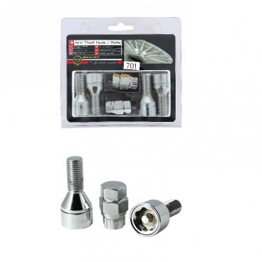 Αντικλεπτικά Μπουλόνια Ασφαλείας Butzi Premium Kit 6 pcs Με Μοναδικό Κλειδί-Εργαλείο Type-FF M14x1.50 L28 T17