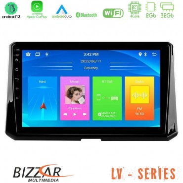 Bizzar LV Series Toyota Corolla 2019-2022 4Core Android 13 2+32GB Navigation Multimedia Tablet 10"