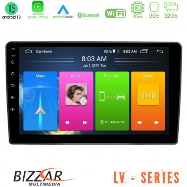 Bizzar LV Series VW Passat 4Core Android 13 2+32GB Navigation Multimedia Tablet 9"