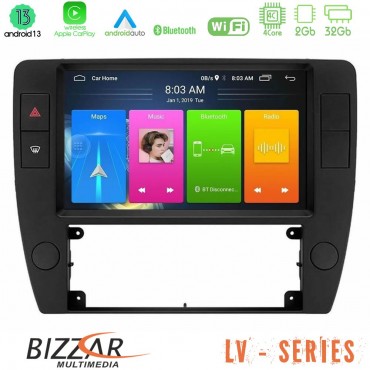 Bizzar LV Series VW Passat B5 2001-2005 4core Android 13 2+32GB Navigation Multimedia Tablet 9"