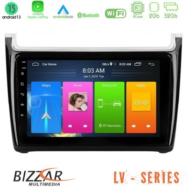 Bizzar LV Series Vw Polo 4Core Android 13 2+32GB Navigation Multimedia Tablet 9"