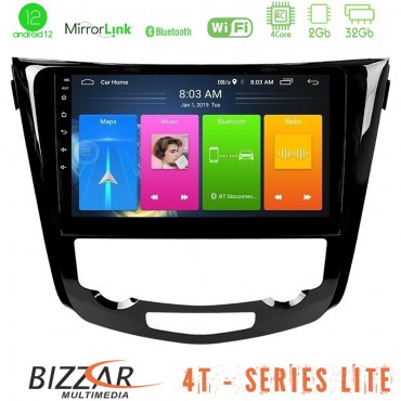 Bizzar 4T Series Nissan Qashqai J11 (AUTO A/C) 4Core Android12 2+32GB Navigation Multimedia Tablet 10"