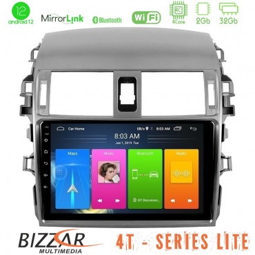 Bizzar 4T Series Toyota Corolla 2008-2010 4Core Android12 2+32GB Navigation Multimedia Tablet 9"