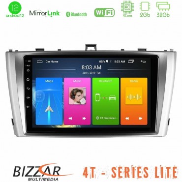 Bizzar 4T Series Toyota Avensis T27 4Core Android12 2+32GB Navigation Multimedia Tablet 9"