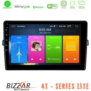 Bizzar 4T Series Toyota Auris 4Core Android12 2+32GB Navigation Multimedia Tablet 10"
