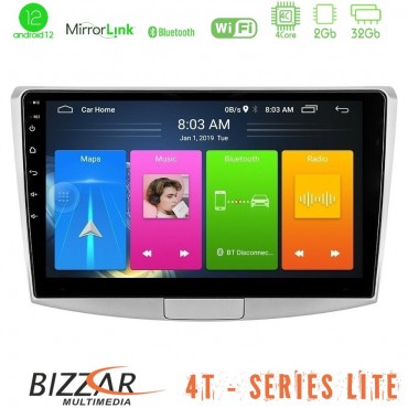 Bizzar 4T Series VW Passat 4Core Android12 2+32GB Navigation Multimedia Tablet 10"