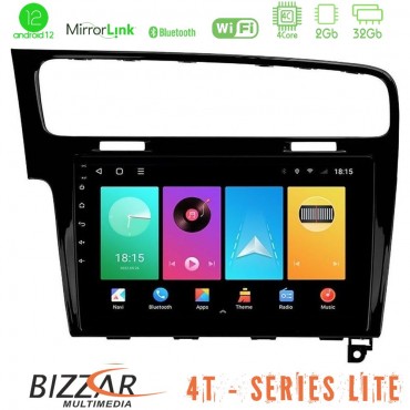 Bizzar 4T Series VW GOLF 7 4Core Android12 2+32GB Navigation Multimedia Tablet 10"