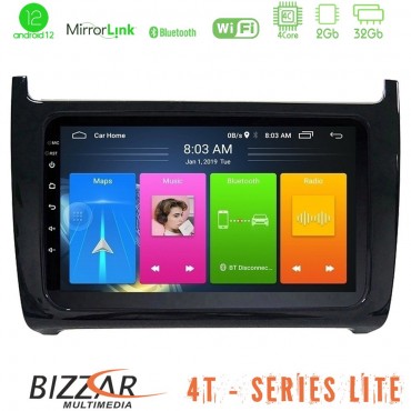 Bizzar 4T Series Vw Polo 4Core Android12 2+32GB Navigation Multimedia Tablet 9"