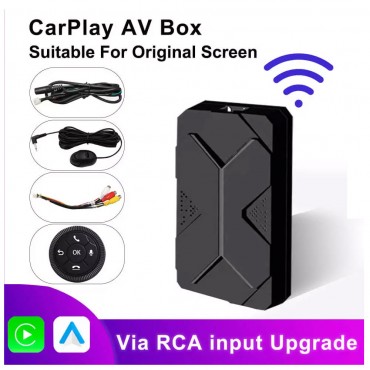 DIGITAL IQ CPAA_9000 Universal Wireless Apple CarPlay &amp; Android Auto AV Box Via RCA