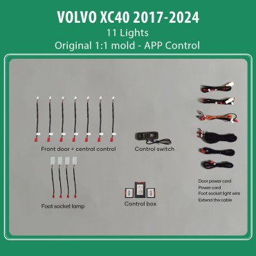 Digital iQ Ambient Light Volvo  XC40 mod. 2018&gt;, 11 Lights, 64 Colors