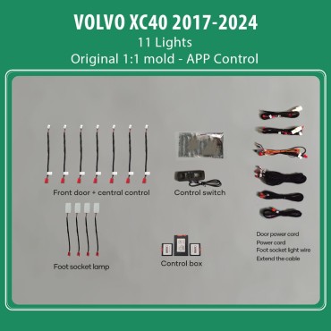 Digital iQ Ambient Light Volvo  XC40 mod. 2018&gt; (with Original Ambient Light), 11 Lights, 64 Colors