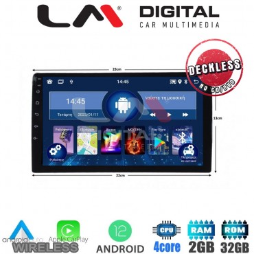 LM Digital - LM N4909 GPS Οθόνη universal tablet style Multimedia Αυτοκινήτου 9inch (CarPlay/AndroidAuto/BT/GPS/WIFI)
