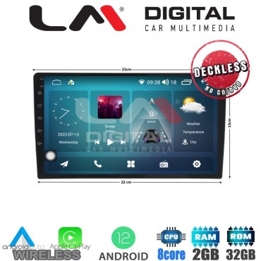 LM Digital - LM R8909 GPS Οθόνη OEM Multimedia Αυτοκινήτου για Universal tablet 9inch (CarPlay/AndroidAuto/BT/GPS/WIFI/GPRS)