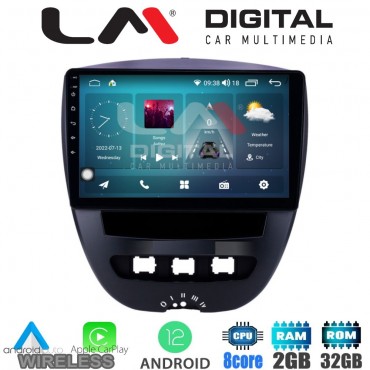 LM Digital - LM ZR8560 GPS Οθόνη OEM Multimedia Αυτοκινήτου για Aygo & C1 & 107 '05>'14 (CarPlay/AndroidAuto/BT/GPS/WIFI/GPRS)