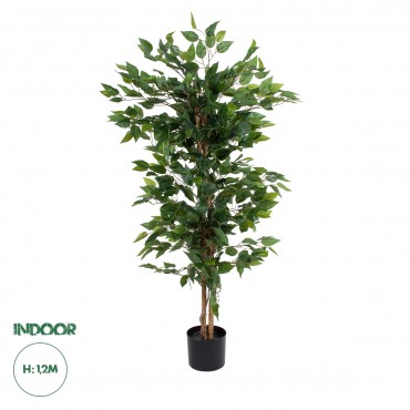 GloboStar® Artificial Garden FICUS BENJAMINA TREE 20415 Τεχνητό Διακοσμητικό Φυτό Φίκος Μπενζαμίνη Υ120cm