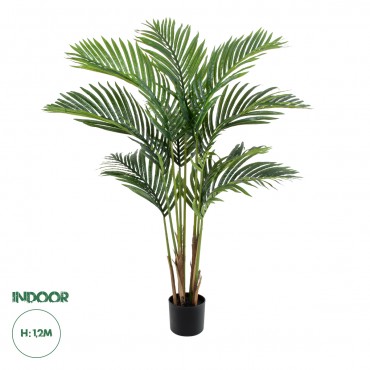 GloboStar® Artificial Garden ARECA PALM TREE 20418 Τεχνητό Διακοσμητικό Φυτό Φοινικόδεντρο Αρέκα Υ120cm