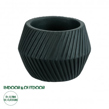 GloboStar® Artificial Garden BARBADOS 20538 Διακοσμητικό Κεραμικό Κασπώ Γλάστρα - Flower Pot Πράσινο Φ11 x Υ8.5cm