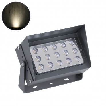 GLOBOSTAR® FLOOD-KAMY 90373 Προβολέας Σποτ Wall Washer με Αντιθαμβωτική Γρίλια LED 30W 2850lm 5° DC 24V Αδιάβροχο IP65 Φυσικό Λευκό 4500K Dimmable - Γκρι Ανθρακί - Μ19.5 x Π10.7 x Υ9.5cm - 3 Χρόνια Εγγύηση
