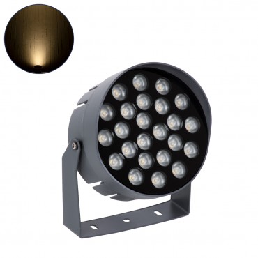 GLOBOSTAR® FLOOD-NIGMA 90378 Προβολέας Σποτ Wall Washer με Αντιθαμβωτική Γρίλια LED 24W 2160lm 30° DC 24V Αδιάβροχο IP65 Θερμό Λευκό 3000K Dimmable - Γκρι Ανθρακί - Μ15 x Π15 x Υ9.1cm - 3 Χρόνια Εγγύηση