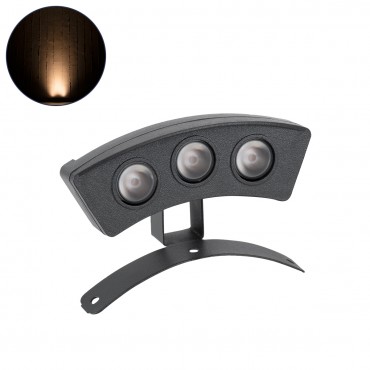 GLOBOSTAR® TREELIGHT-PLANTE 90514 Κυρτή Μπάρα Φωτισμού Wall Washer για Φυτά - Δέντρα LED 3W 315lm 15° DC 24V Αδιάβροχο IP67 Πορτοκαλί 2200K Dimmable - Γκρι Ανθρακί - Μ11 x Π3 x Υ8cm - 3 Χρόνια Εγγύηση