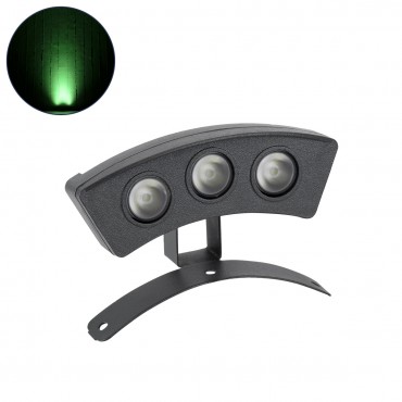 GLOBOSTAR® TREELIGHT-PLANTE 90517 Κυρτή Μπάρα Φωτισμού Wall Washer για Φυτά - Δέντρα LED 3W 255lm 15° DC 24V Αδιάβροχο IP67 Πράσινο Dimmable - Γκρι Ανθρακί - Μ11 x Π3 x Υ8cm - 3 Χρόνια Εγγύηση
