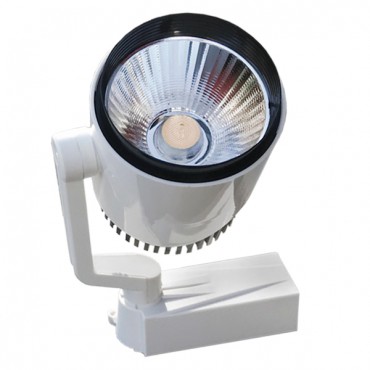 Globostar S-40026 Μονοφασικό Bridgelux COB LED Φωτιστικό Σποτ Ράγας 20W 230V 3000lm 24° Θερμό Λευκό 3000k