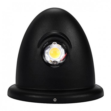 GloboStar® THIRD 93068 LED Φωτιστικό Τοίχου Αρχιτεκτονικού Φωτισμού Up Down Μαύρο Αδιάβροχο IP65 10 Watt 30° 1400lm 230V CREE Θερμό Λευκό Μ15.1 x Π9.3 x Υ14.5cm