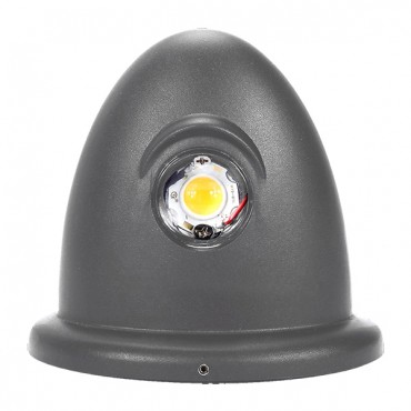 GloboStar® THIRD 93069 LED Φωτιστικό Τοίχου Αρχιτεκτονικού Φωτισμού Up Down Γκρι Αδιάβροχο IP65 10 Watt 30° 1400lm 230V CREE Θερμό Λευκό Μ15.1 x Π9.3 x Υ14.5cm
