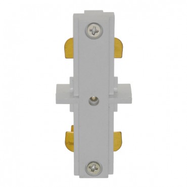 GloboStar S-40045 Διφασικός Connector 3 Καλωδίων Συνδεσμολογίας Γιώτα (Ι) για Λευκή Ράγα Οροφής