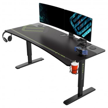 Gaming Γραφείο - Eureka Ergonomic® ERK-IM6301-BK 168x70x66-81εκ.