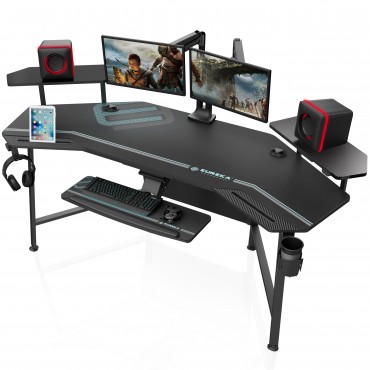 Gaming Γραφείο - Eureka Ergonomic® ERK-AED-E70B-V3 180x60x75εκ.