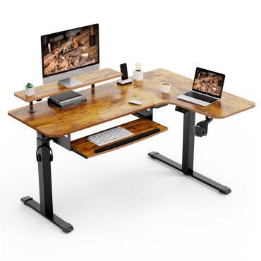 Γραφείο - Eureka Ergonomic® ERK-L60R-RB-V1-EU 155x110x88-135εκ.