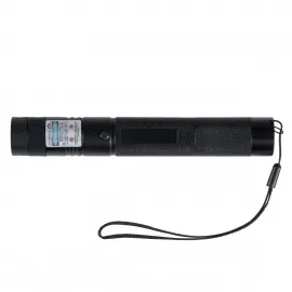 GloboStar® 78998 Φορητό Επαναφορτιζόμενο Laser Pointer 5Mw Class 3 DOT Zoom με Extra Κεφαλή για Dot Effects με Μπαταρία 18650 Li-ion 4800mAh & Φορτιστή - UV 405nm Φ2.2 x Υ15cm