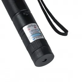 GloboStar® 78998 Φορητό Επαναφορτιζόμενο Laser Pointer 5Mw Class 3 DOT Zoom με Extra Κεφαλή για Dot Effects με Μπαταρία 18650 Li-ion 4800mAh & Φορτιστή - UV 405nm Φ2.2 x Υ15cm