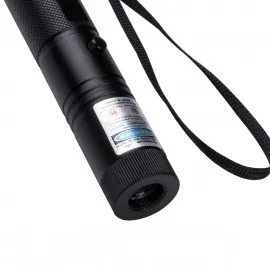 GloboStar® 78998 Φορητό Επαναφορτιζόμενο Laser Pointer 5Mw Class 3 DOT Zoom με Extra Κεφαλή για Dot Effects με Μπαταρία 18650 Li-ion 4800mAh & Φορτιστή - UV 405nm Φ2.2 x Υ15cm